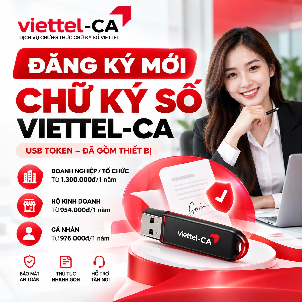 Đăng ký mới chữ ký số Viettel-CA USB Token