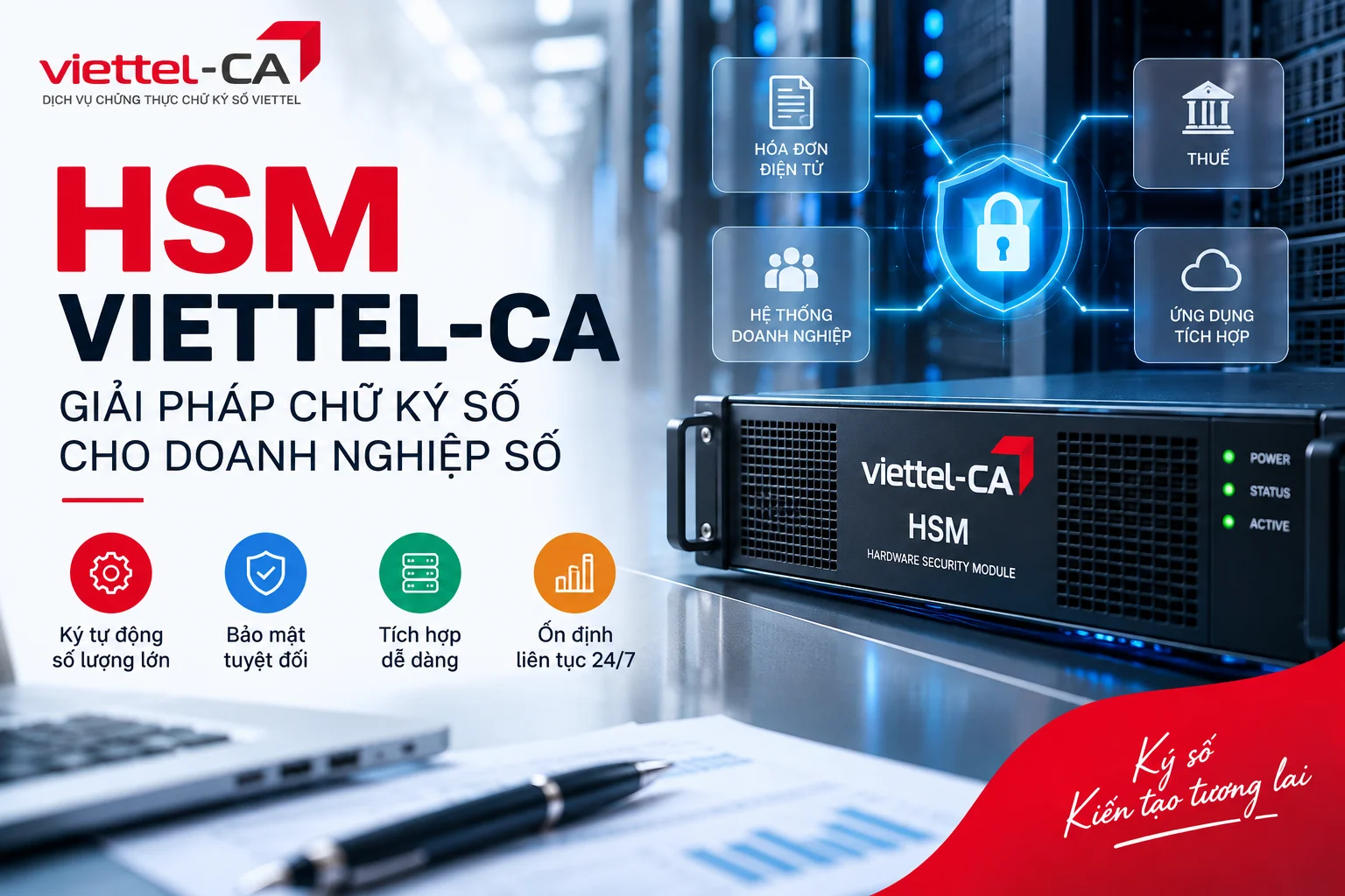 Chữ ký số HSM Viettel-CA cho hóa đơn điện tử và ký tự động